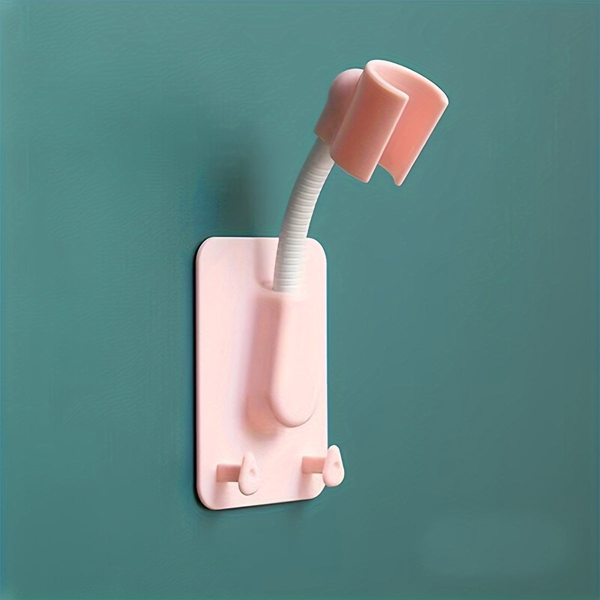 360° Rotating Shower Head Holder with Double Hooks Adjustable Nozzle Bathroom Accessories