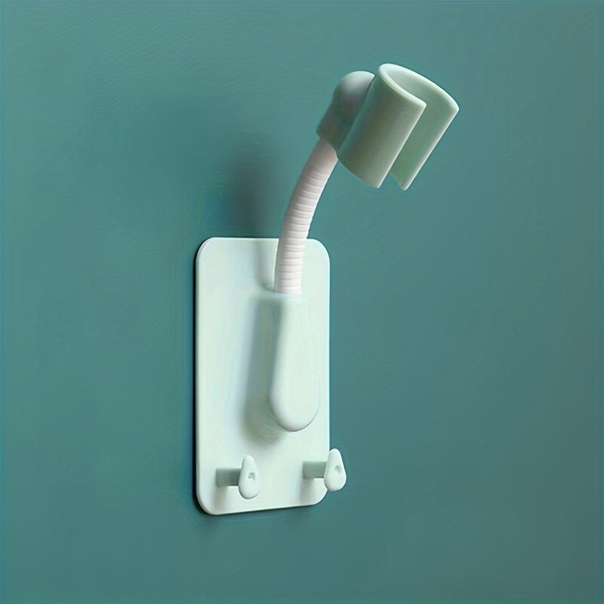 360° Rotating Shower Head Holder with Double Hooks Adjustable Nozzle Bathroom Accessories