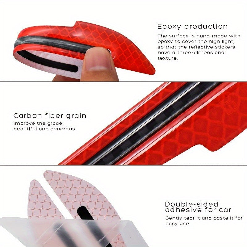 Avtomobillar uchun universal reflektiv yon oyna stikerlari xavfsizlik va uslub