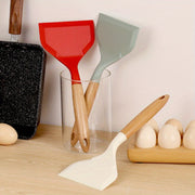 Wide Silicone Turner Spatula Non-Stick Kitchen Utensil for Cooking and Frying