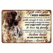 Retro Metal Tin Sign Dog Wall Art with Humorous Quote for Home Bar Gym Decor