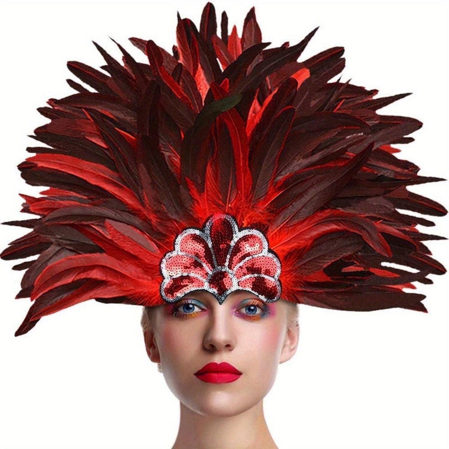 Women's Black Feather Headband 1920s Flapper Party Costume Accessory