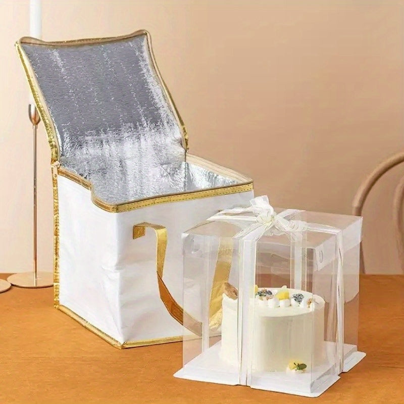 Insulated Food Delivery Bag with Zipper Leakproof Non-Woven Fabric Aluminum Lining