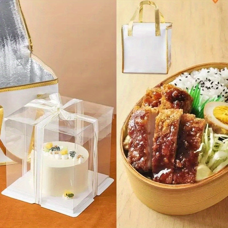 Insulated Food Delivery Bag with Zipper Leakproof Non-Woven Fabric Aluminum Lining