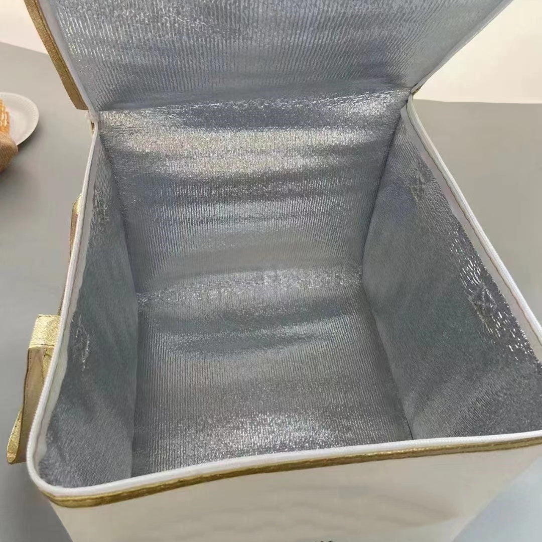 Insulated Food Delivery Bag with Zipper Leakproof Non-Woven Fabric Aluminum Lining