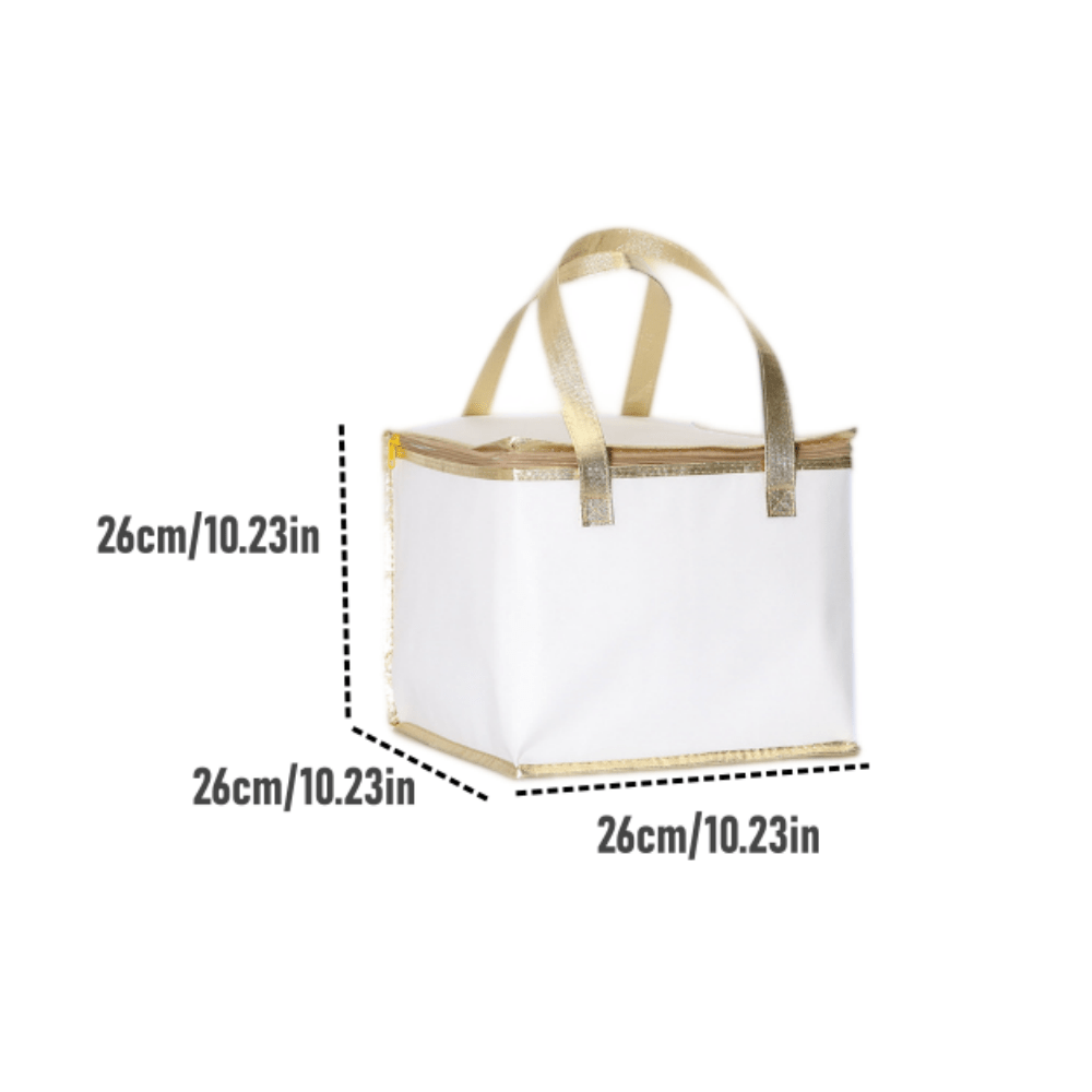 Insulated Food Delivery Bag with Zipper Leakproof Non-Woven Fabric Aluminum Lining