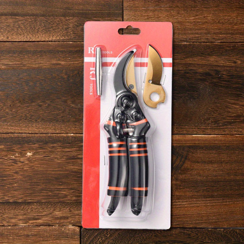 Premium SK5 Steel Pruning Shears 21.59cm Bypass Garden Clippers Durable Titanium Coated