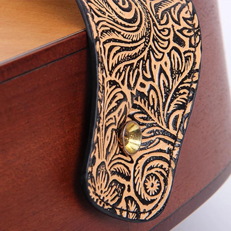 6.35cm Faux Leather Guitar Strap Adjustable Embroidered Belt for Acoustic Electric Bass