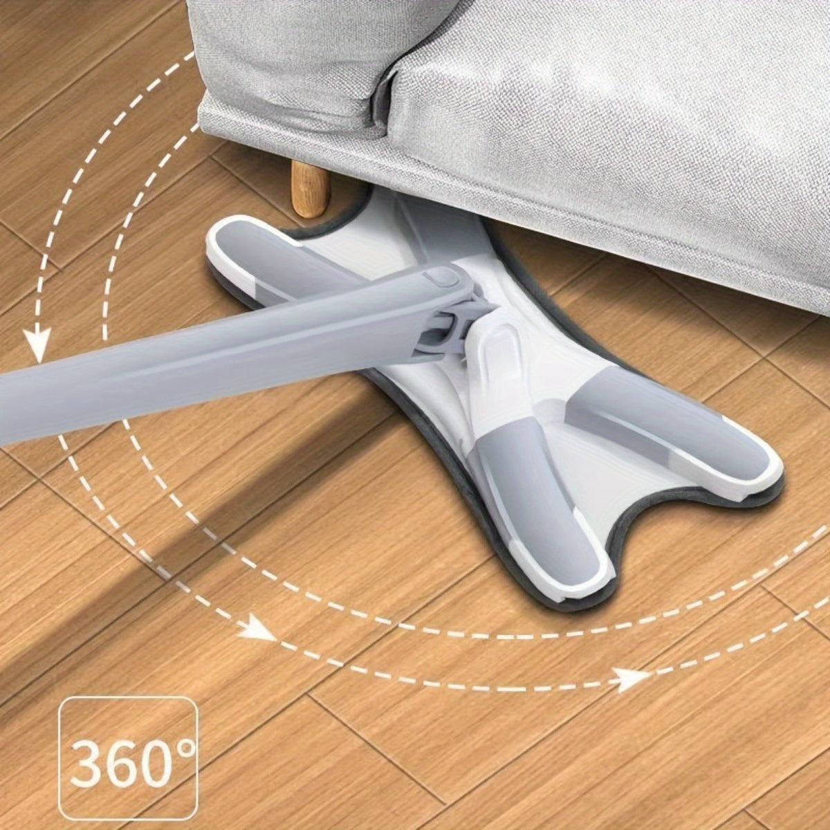 Butterfly Shaped Flat Mop Kit with Microfiber Pad and Reusable Cloths for Wet Dry Cleaning