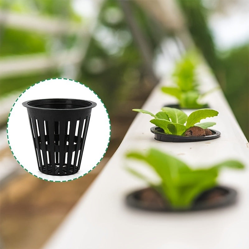 50pcs Heavy Duty 5.08cm Net Pots for Hydroponics Reusable UV-Resistant Mesh Cups for Tower Gardens Cloning Systems
