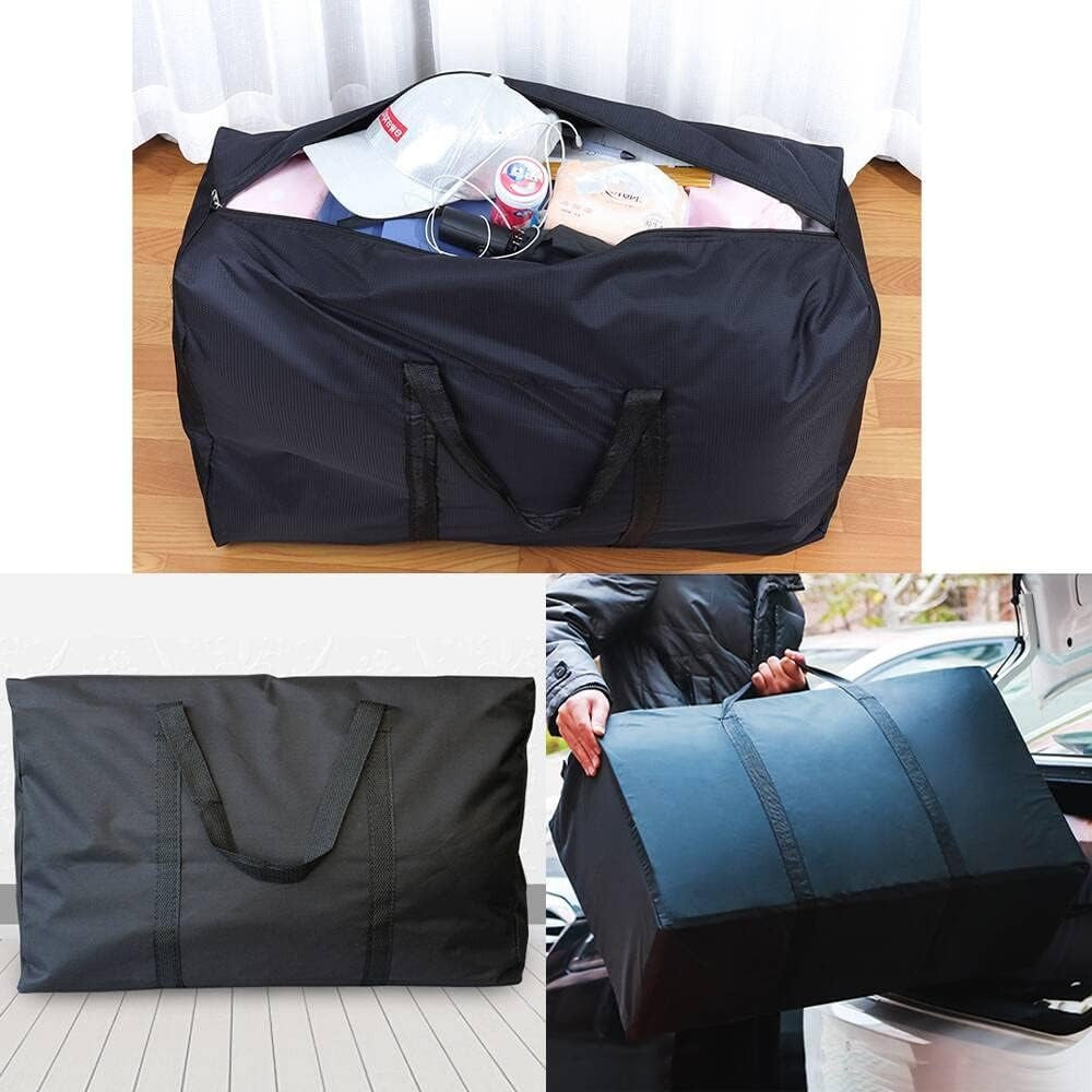 Two Sets of Extra Large Storage Bags with Zippers and Handles for Clothes and Moving