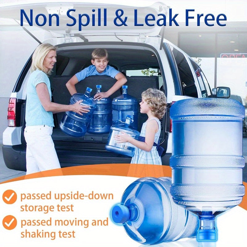 Silicone Water Jug Caps for Wide Mouth Water Bottles Thick Plugs Anti-Slip Slots