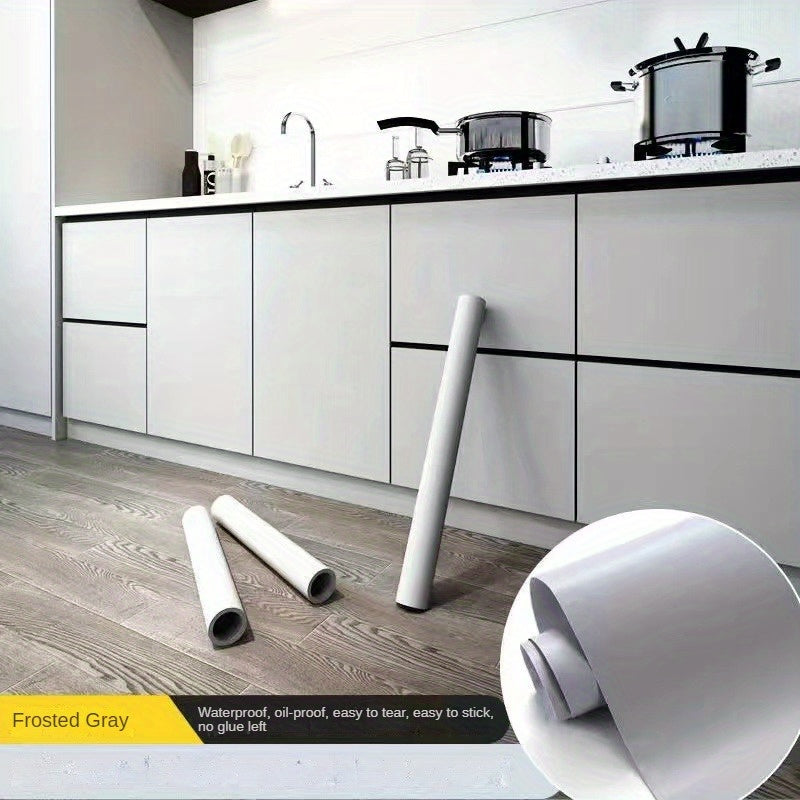 1 Rulon O'z-o'zidan yopishadigan devor qog'ozi, muzlatilgan bir rangda, suv o'tkazmaydigan va olib tashlanadigan, yashash xonasi, oshxona, yotoqxona va mebelni yangilash uchun mos.