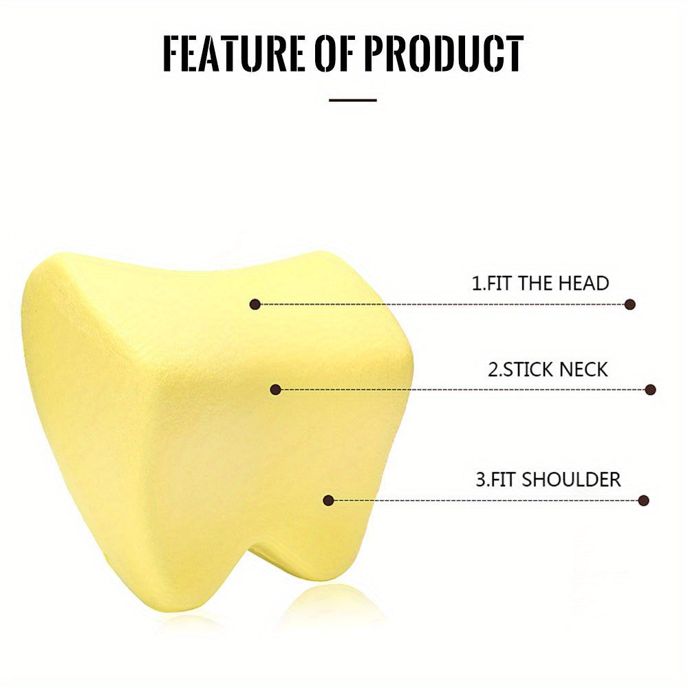 Almohada de cuello para coche universal de espuma viscoelástica, soporte para viaje, cojín para cabecera