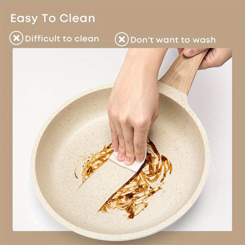 Non-Stick Frying Pan with Lid Medical Stone Coating for All Stovetops