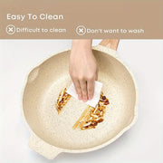 Sartén de chef de aluminio antiadherente de 24cm con tapa, recubrimiento cerámico libre de PFOA