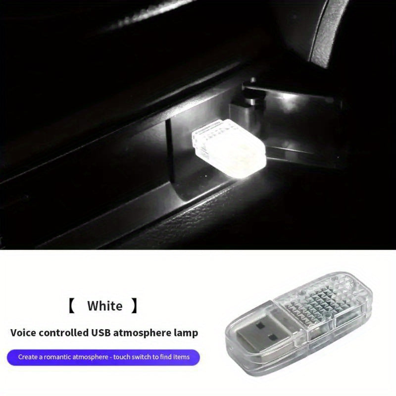 Car Interior LED Atmosphere Light RGB Mini Night Lamp Portable Car Accessory
