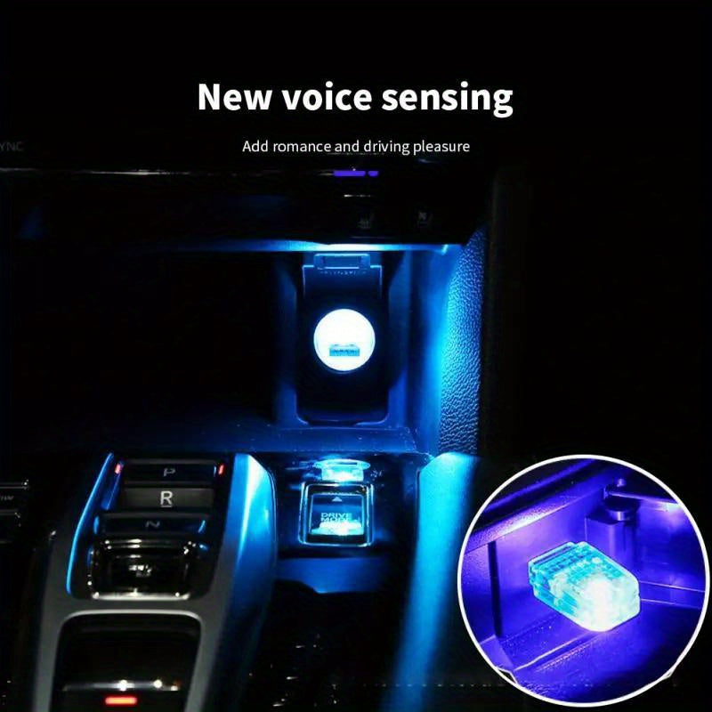 Car Interior LED Atmosphere Light RGB Mini Night Lamp Portable Car Accessory