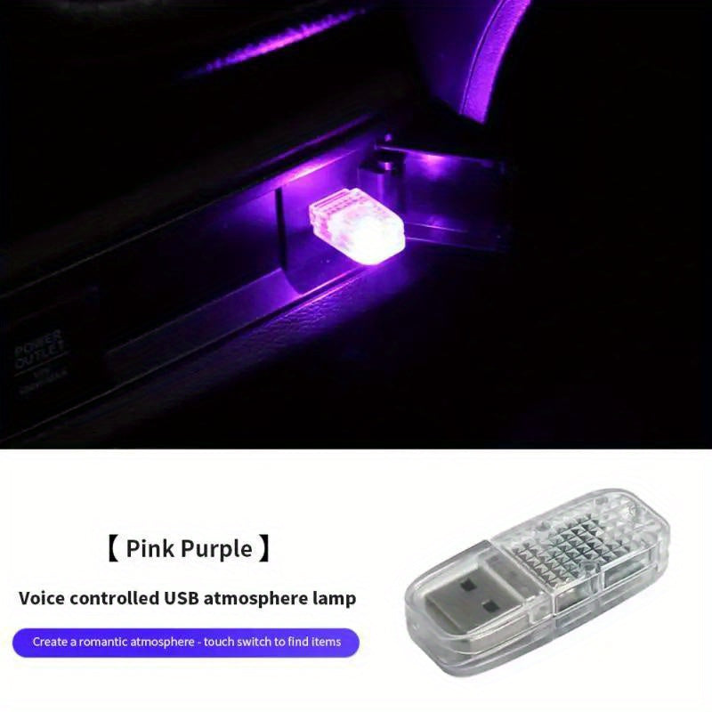 Car Interior LED Atmosphere Light RGB Mini Night Lamp Portable Car Accessory