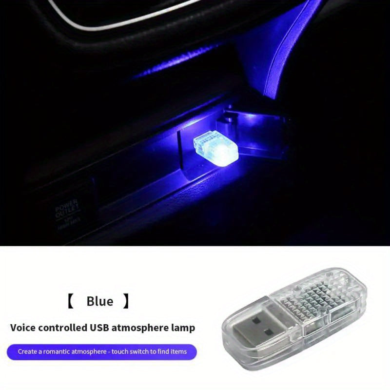 Car Interior LED Atmosphere Light RGB Mini Night Lamp Portable Car Accessory