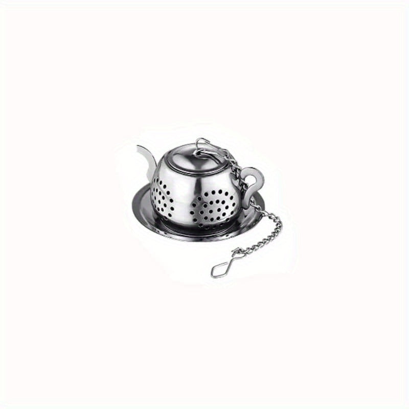 Juego de infusor de té de acero inoxidable de 2 piezas con tapas decorativas para infusión de hierbas y especias