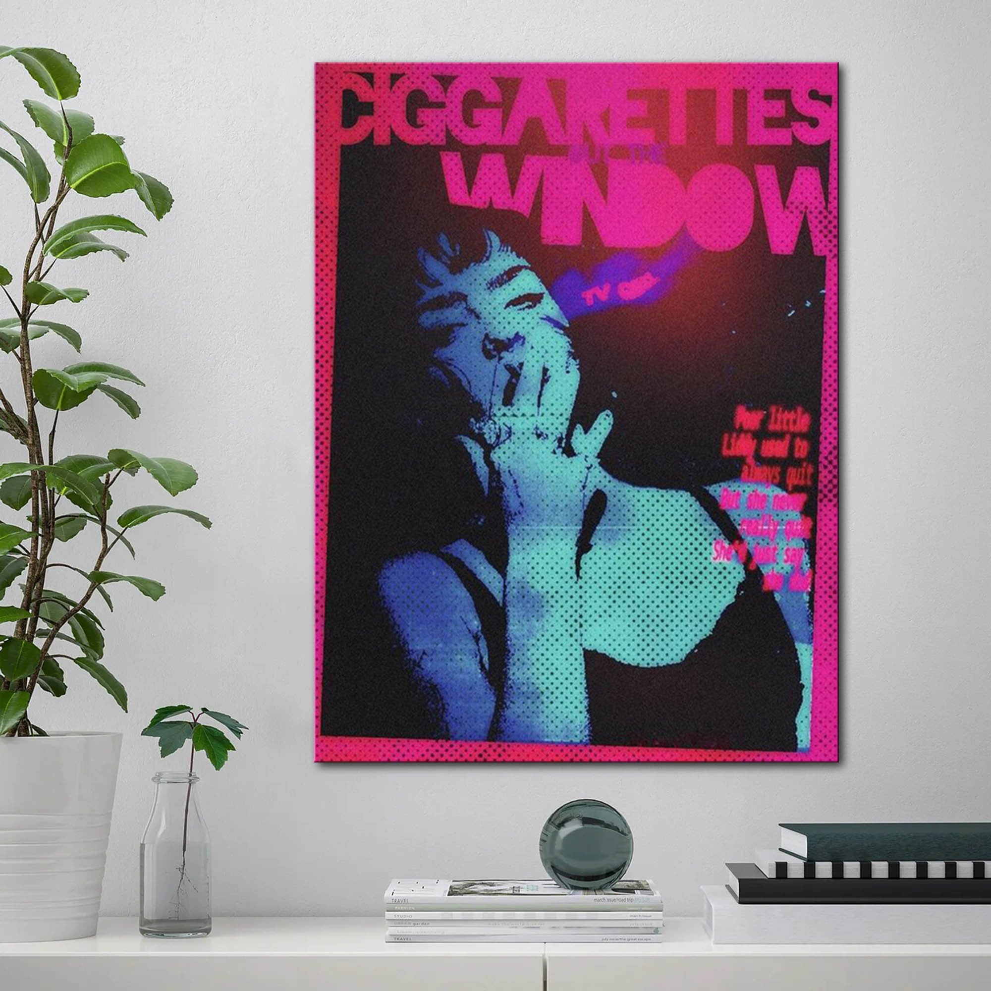 Canvas Wall Art Modern Fantasy Retro Distressed Landscape 12x16 Inches