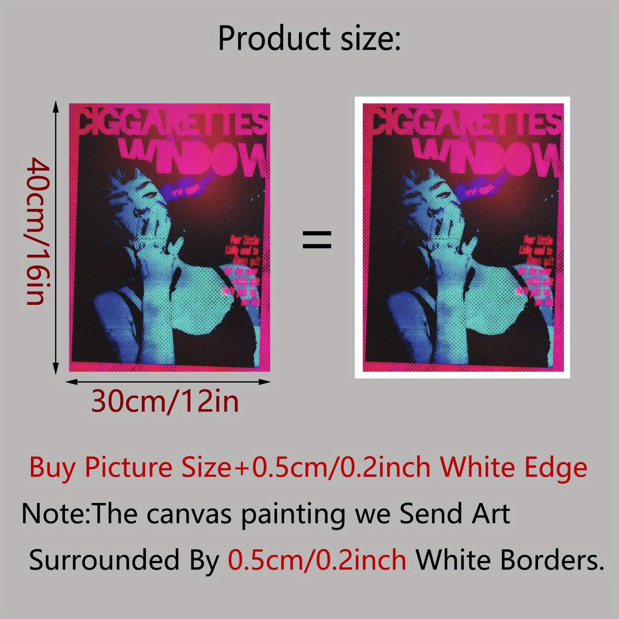 Canvas Wall Art Modern Fantasy Retro Distressed Landscape 12x16 Inches