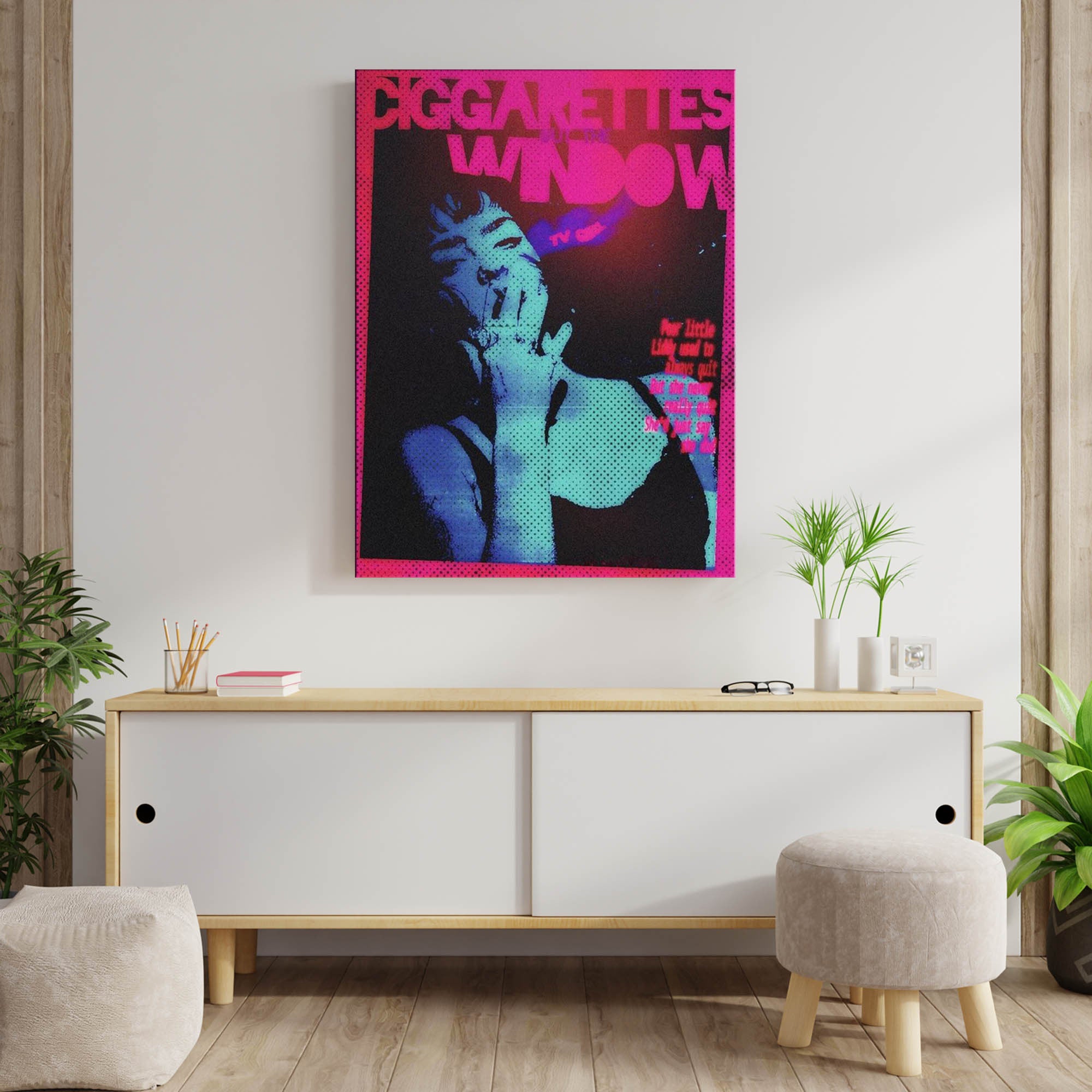 Canvas Wall Art Modern Fantasy Retro Distressed Landscape 12x16 Inches