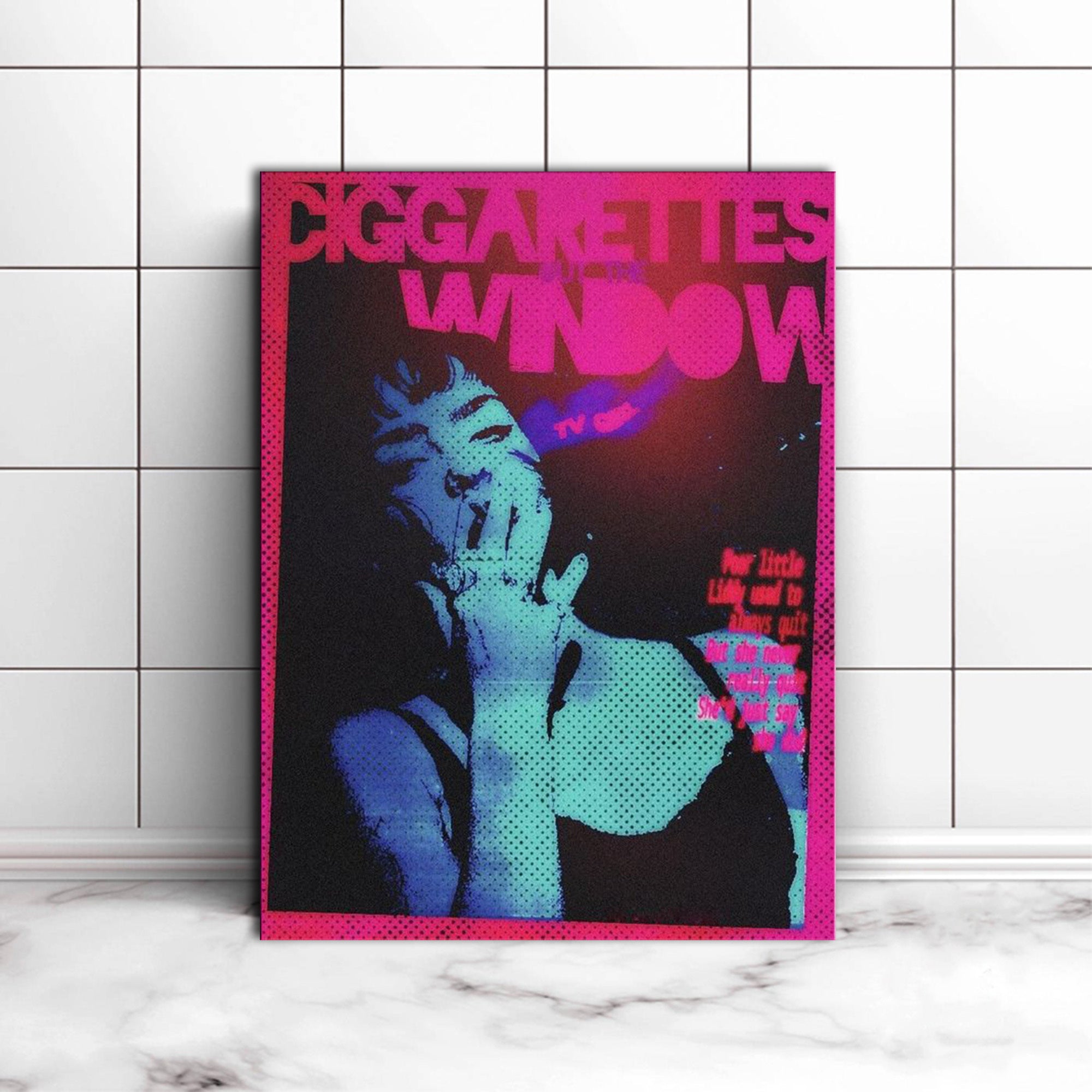 Canvas Wall Art Modern Fantasy Retro Distressed Landscape 12x16 Inches