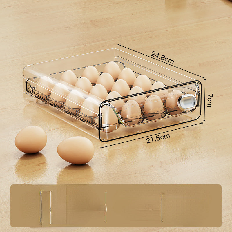 Transparent Egg Storage Container for Fridge Space-Saving Durable Easy-Clean