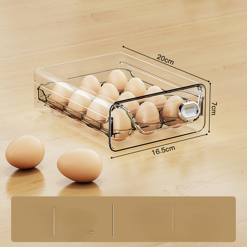 Transparent Egg Storage Container for Fridge Space-Saving Durable Easy-Clean