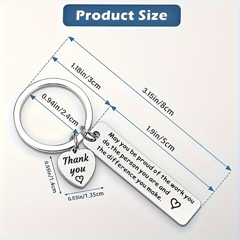 16 ta "Rahmat" sovg'a kalit zanjirlar to'plami - Xodim, xodim, hamkasb, o'qituvchi, mentor, shifokor, hamshira yoki murabbiy sifatida sizning mehnatingizni qadrlash uchun - Siz qilayotgan ish bilan faxrlanishga haqlisiz.