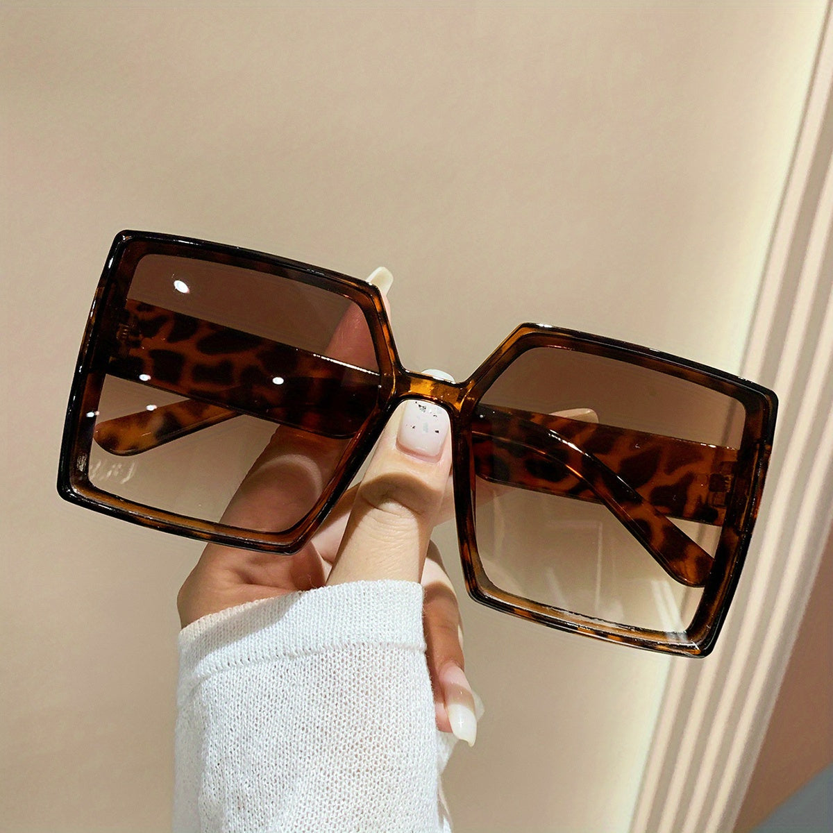 Оверсайз унисекс модные солнцезащитные очки с градиентной тонировкой для летних пляжных поездок