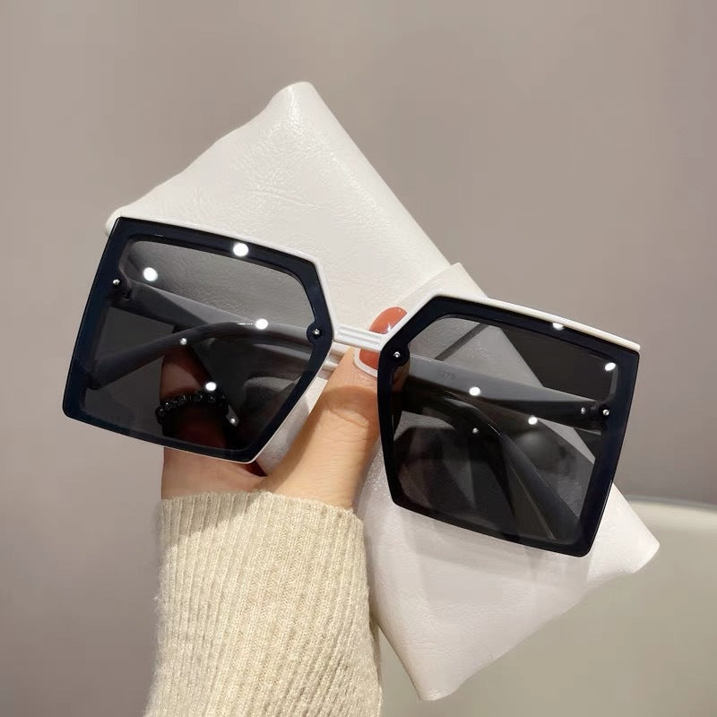 Оверсайз унисекс модные солнцезащитные очки с градиентной тонировкой для летних пляжных поездок