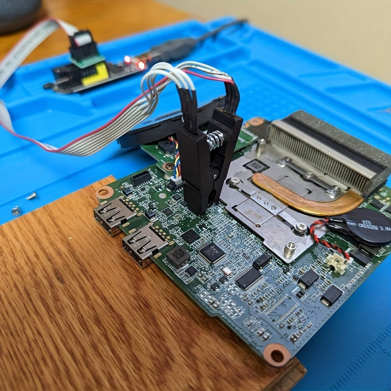 USB Programmer with SOP8 SOIC8 Test Clip for BIOS Chips 24/25 Series