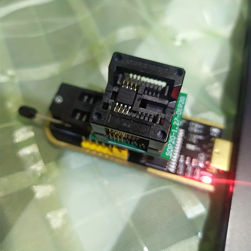 USB Programmer with SOP8 SOIC8 Test Clip for BIOS Chips 24/25 Series