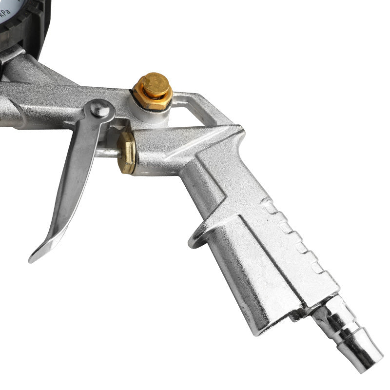 Universal Tire Pressure Gauge With Inflating Gun Rubber Hose Car Repair Tool