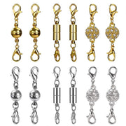 Juego de 12 broches magnéticos de oro y plata con mecanismo de bloqueo para manualidades DIY