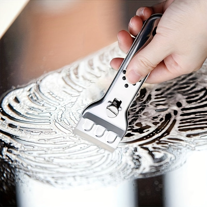 Cleaning Scraper Set with 5 Blades for Heavy Oil and Scale Removal, Ice Scraper, Multi-Use Tool