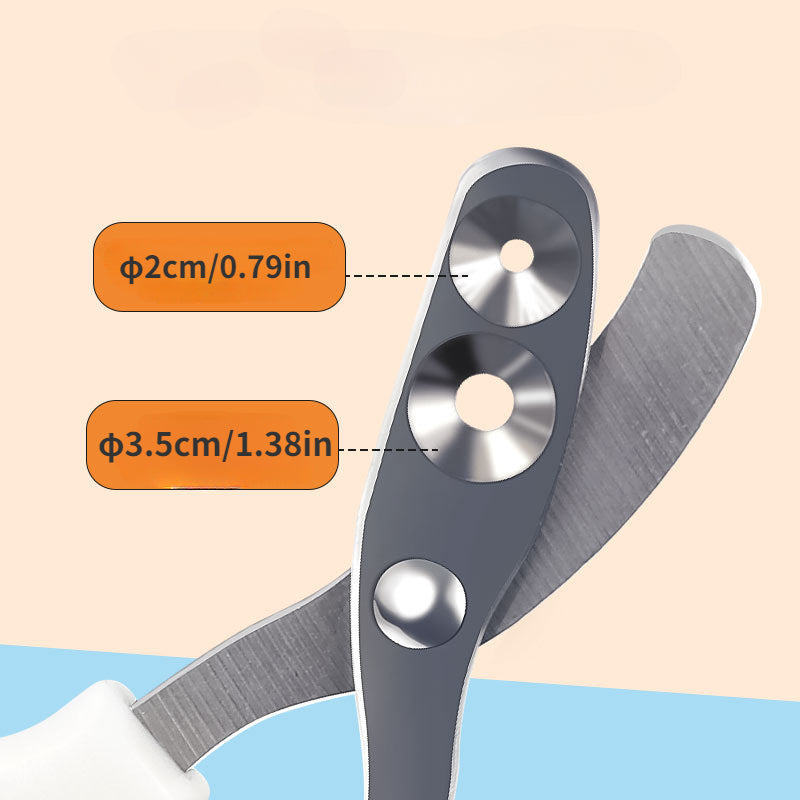 Pet Nail Clippers Stainless Steel Dual-Hole Design for Cats and Small Dogs
