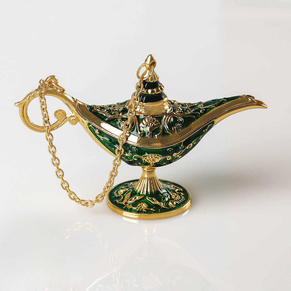 Cute Car Ornament Alloy Wishing Lamp Dashboard Decoration Accessories