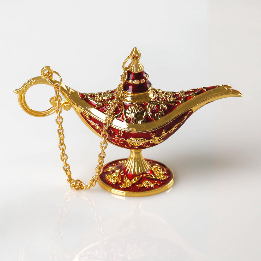 Cute Car Ornament Alloy Wishing Lamp Dashboard Decoration Accessories