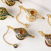 Cute Car Ornament Alloy Wishing Lamp Dashboard Decoration Accessories