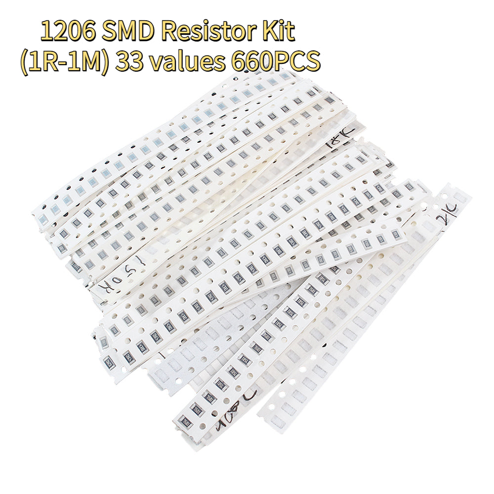1206 SMD Resistor Kit 660pcs 1% High Precision Assorted Set Electronic Components