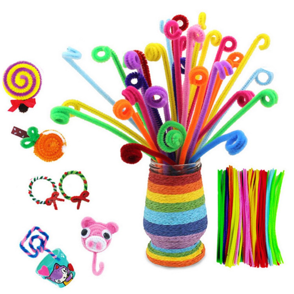 Wholesale Pack of 100 Colorful Twist Rods for Wool Crafting Dense Encrypted Wool