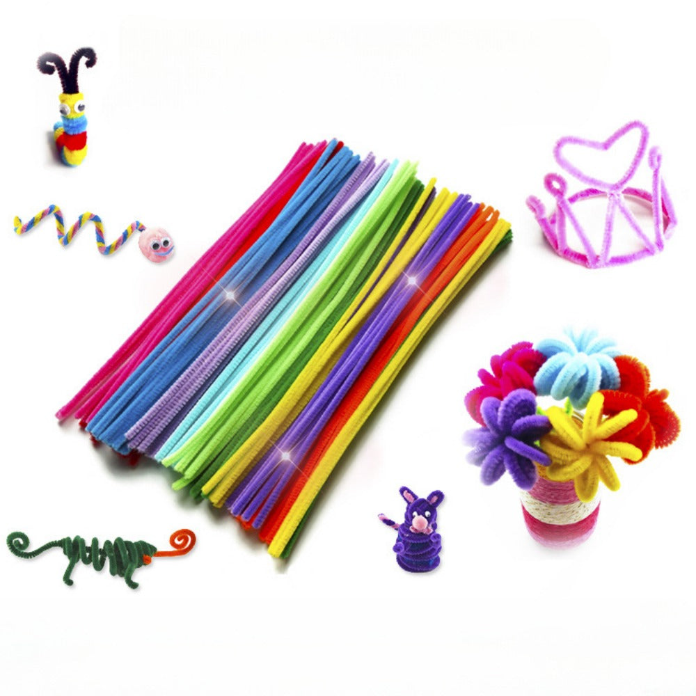 Wholesale Pack of 100 Colorful Twist Rods for Wool Crafting Dense Encrypted Wool