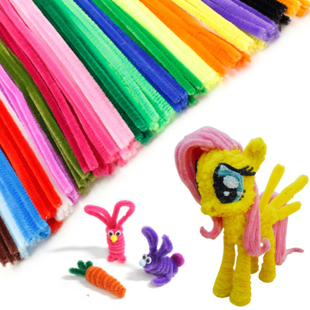 Wholesale Pack of 100 Colorful Twist Rods for Wool Crafting Dense Encrypted Wool