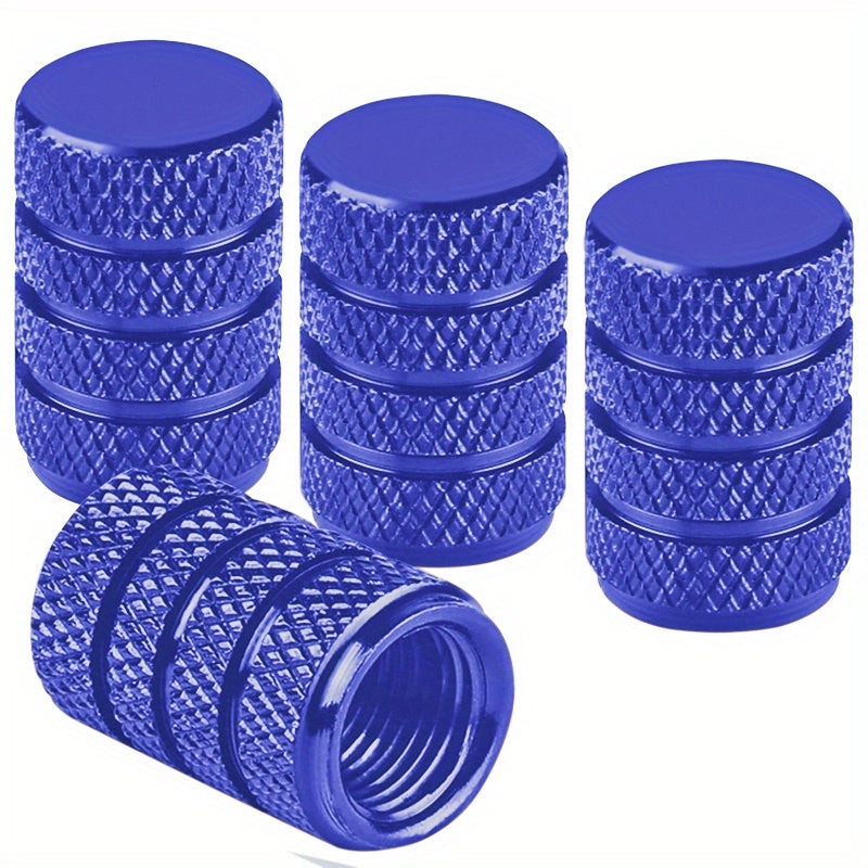 Juego de 4 tapas de válvula de neumático de aluminio anodizado, resistente a la corrosión, accesorios universales para vehículos