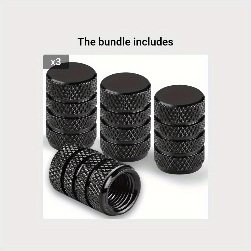 Juego de 4 tapas de válvula de neumático de aluminio anodizado, resistente a la corrosión, accesorios universales para vehículos