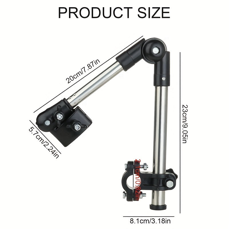 Stainless Steel Umbrella Holder for Wheelchair Bicycle Pram Stroller Adjustable Rainy Day Accessory